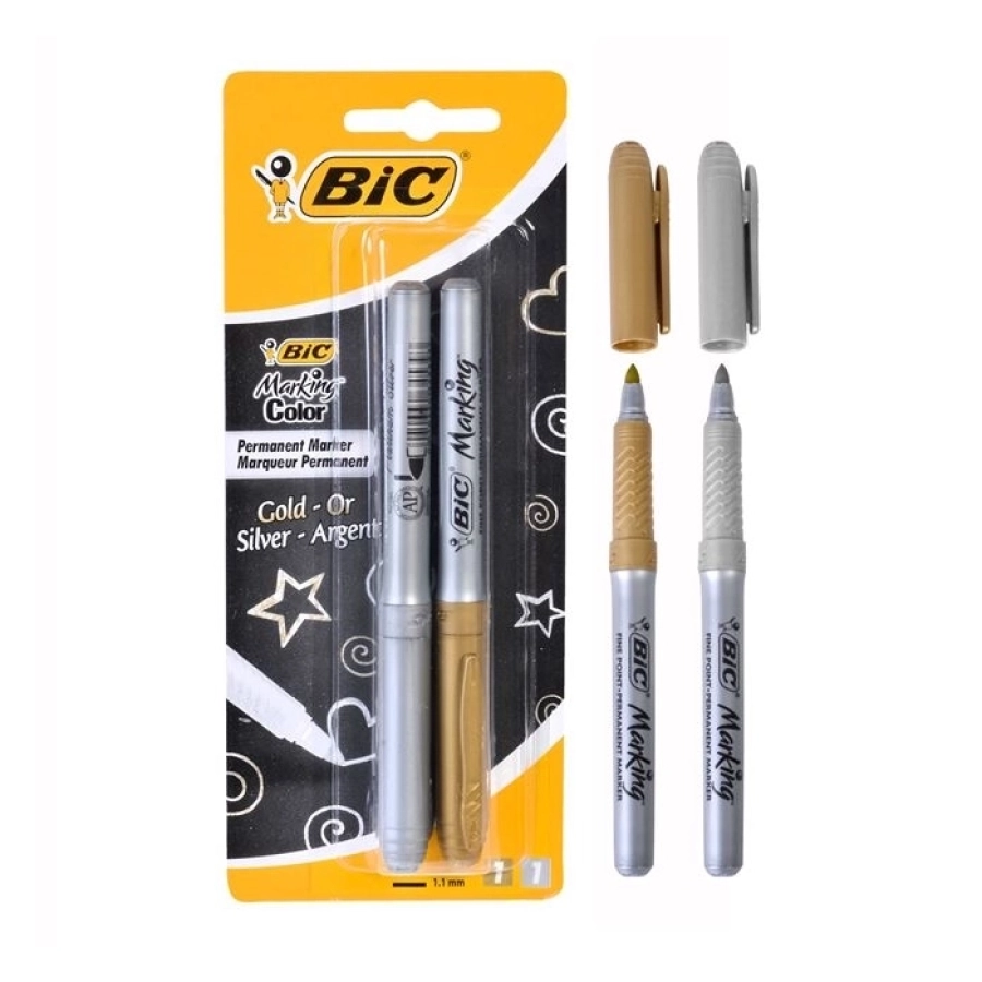  BİC MARKÖR 2Lİ MARKİNG ALTIN GÜMÜŞ
