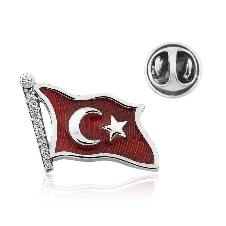  ROZET YAKA VATAN 12Lİ GÜMÜŞ ALTIN ATABAYRAK