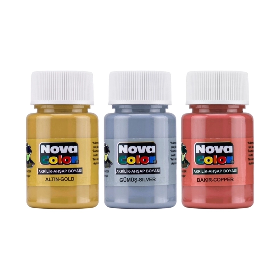  NOVACOLOR AKRİLİK BOYA 6LI TEK METALİK SD150