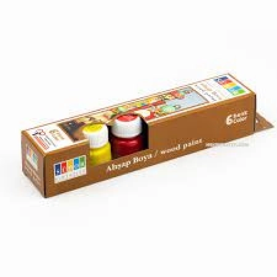  AHŞAP BOYA SÜDOR 6LI SET 123