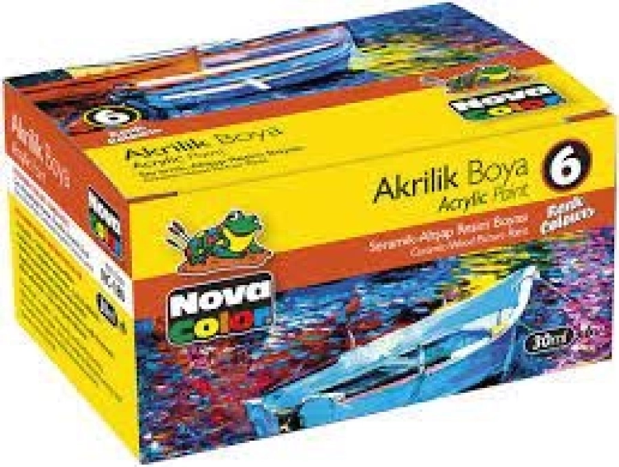  NOVACOLOR AKRİLİK BOYA 6LI TAKIM NC180