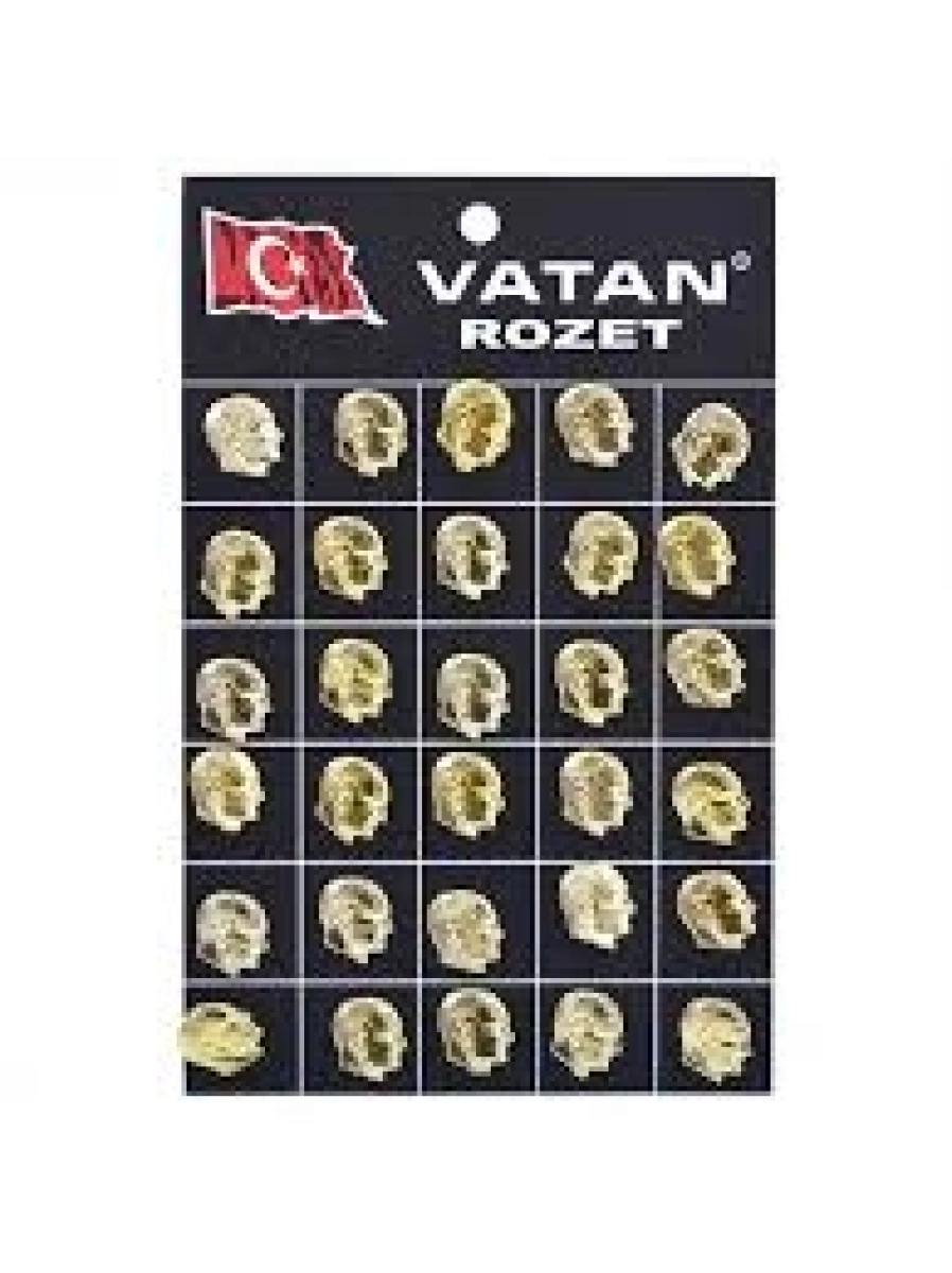  ROZET YAKA VATAN 30LU YAKA ATA BAYRAK YUVARLAK
