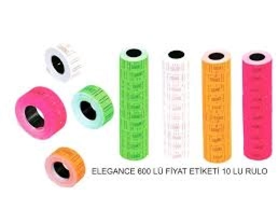  FİYAT ETİKET RENKLİ TGB 10 LU